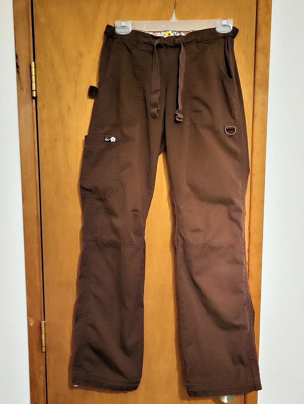 Koi Lindsey Cargo Scrub Pants Brown XS